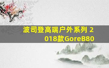 波司登高端户外系列 2018款GoreB80